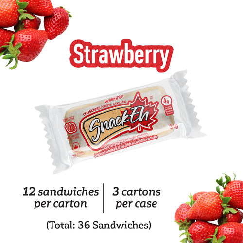12ct x 30g SnackEh Crustless WowButter & Strawberry Snack Sandwich - 3 Pack