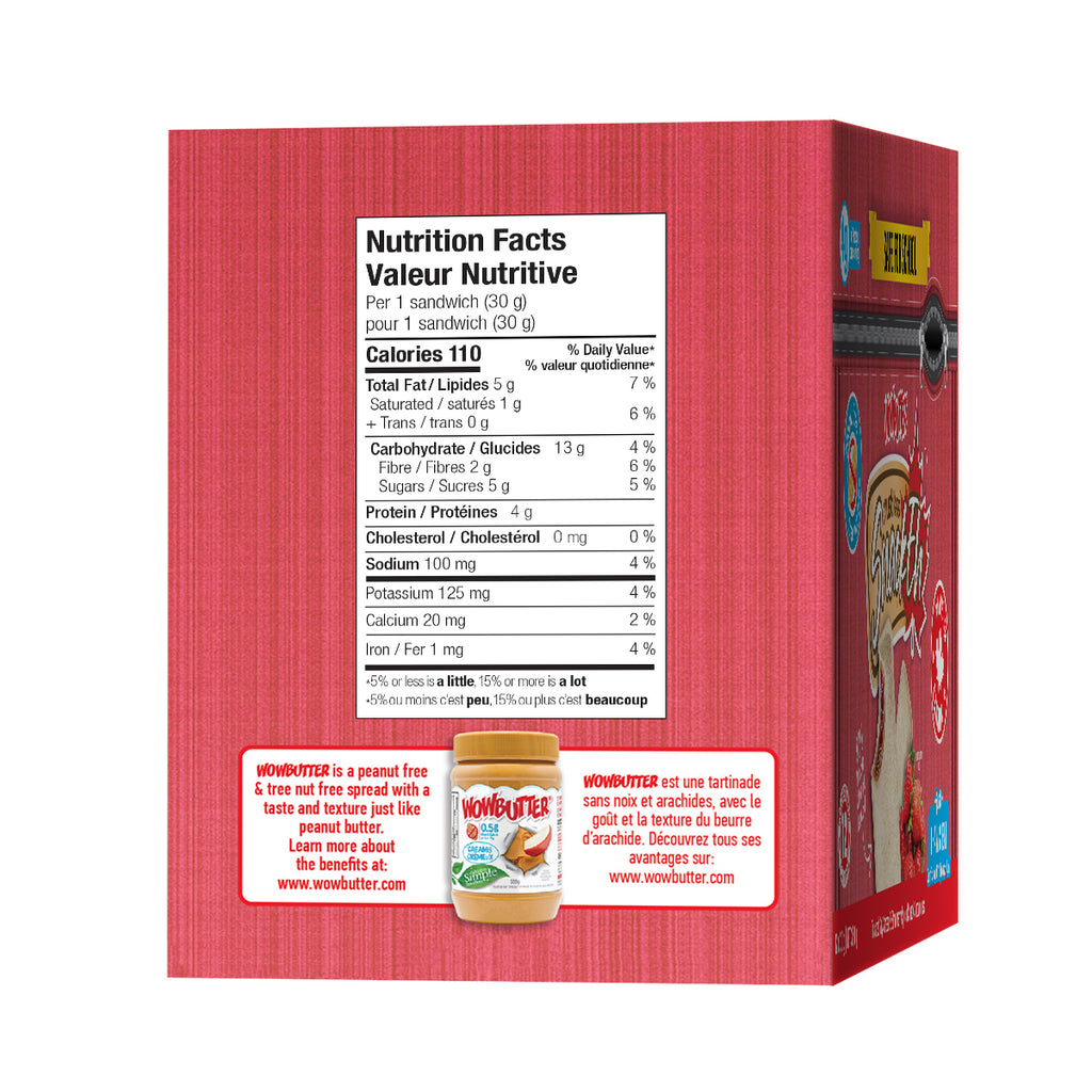 12ct x 30g SnackEh Crustless WowButter & Strawberry Snack Sandwich - 16 Pack
